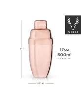 Viski Copper Heavyweight Cocktail Shaker Set, 17 oz