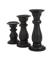 Wood French Country Candle Holder, Set of 3