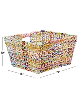 Eclectic Storage Basket, 19" x 16"