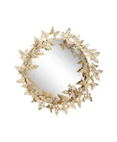 Glam Metal Wall Mirror, 28" x 28" - Gold