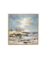 Contemporary Beach Canvas Wall Art, 39" x 39"