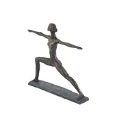 Modern Yoga Sculpture, 12" x 14" - Gold