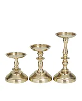 Traditional Candle Holder, Set of 3 - Gold