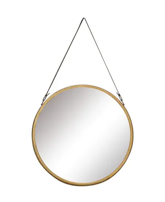 Modern Metal Wall Mirror, 33" x 20" - Gold