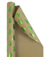 Jam Paper Gift Wrap Christmas Kraft Wrapping Paper Roll, 25 Square Feet