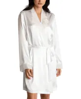 Linea Donatella Sonya Embellished Satin Bridal Wrap Robe