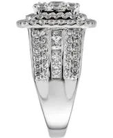 Diamond Cushion Cluster Ring (3 ct. t.w.) in 14k White Gold