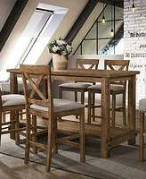 Janet Driftwood Transitional Counterheight Table