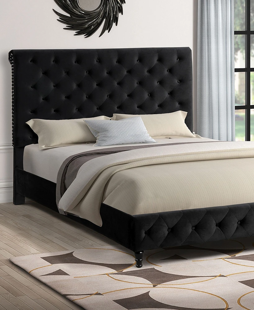 Ashley Tufted Fabric Platform Bed
