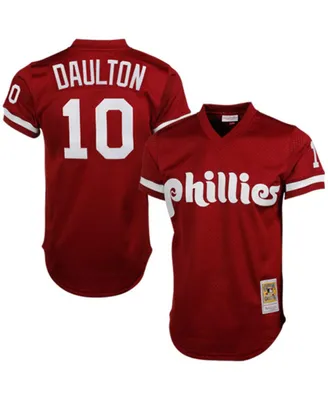 Men's Darren Daulton Red Philadelphia Phillies Cooperstown Mesh Batting Practice Jersey