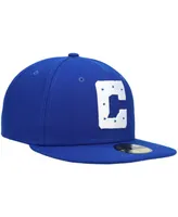 Men's Royal Indianapolis Colts Logo Omaha 59FIFTY Fitted Hat