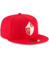 Men's Scarlet San Francisco 49ers Omaha Throwback 59FIFTY Fitted Hat