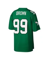 Men's Jerome Brown Kelly Green Philadelphia Eagles Big and Tall 1990 Retired Player Replica Jersey