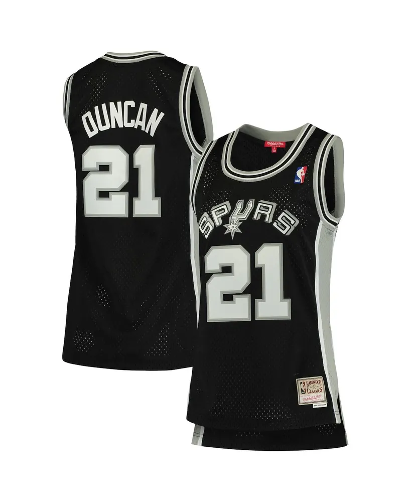 Women's Tim Duncan Black San Antonio Spurs 1998-99 Hardwood Classics Swingman Jersey