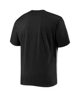 Men's Black, Heathered Gray Chicago White Sox Big and Tall Colorblock T-shirt