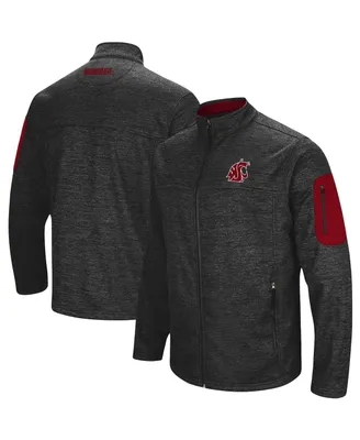 Men's Heather Charcoal Washington State Cougars Anchor Full-Zip Jacket