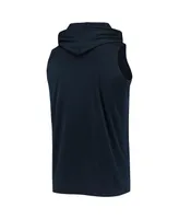 Men's Navy Milwaukee Brewers Sleeveless Pullover Hoodie