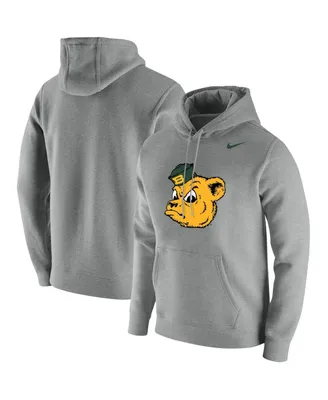 Men's Heathered Gray Baylor Bears Vintage-Like School Logo Pullover Hoodie