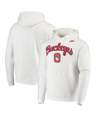 Men's Nike Ohio State Buckeyes Script Vintage-Like School Logo Pullover Hoodie