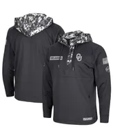 Men's Charcoal Oklahoma Sooners Oht Military-Inspired Appreciation Digi Camo Quarter-Zip Hoodie