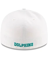 Men's White Miami Dolphins Historic Omaha Low Profile 59FIFTY Fitted Hat