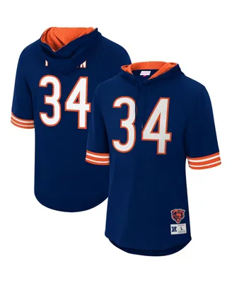 Men's Mitchell & Ness Walter Payton Navy Chicago Bears Retired Player Mesh Name and Number Hoodie T-shirt