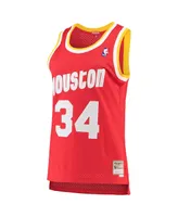 Women's Hakeem Olajuwon Red Houston Rockets 1993-94 Hardwood Classics Swingman Jersey