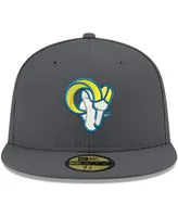 Men's Graphite Los Angeles Rams Alternate Logo Storm Ii 59FIFTY Fitted Hat