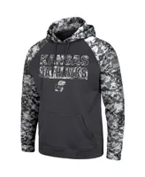 Men's Charcoal Kansas Jayhawks Oht Military-Inspired Appreciation Digital Camo Pullover Hoodie