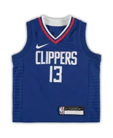 Toddler Girls and Boys Paul George Royal La Clippers 2020/21 Replica Jersey - Icon Edition