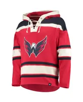 Men's Red Washington Capitals Superior Lacer Logo Pullover Hoodie