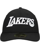Men's Black Los Angeles Lakers Team Logo Low Profile 59FIFTY Fitted Hat