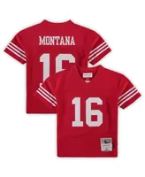 Preschool Girls and Boys Joe Montana Scarlet San Francisco 49ers 1990 Retired Player Legacy Jersey