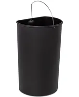 Honey Can Do 40-Liter Semi-Round Stainless Steel Step Trash Can with Lid