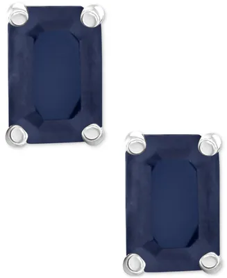Sapphire Stud Earrings (1-3/8 ct. t.w.) in 14k White Gold
