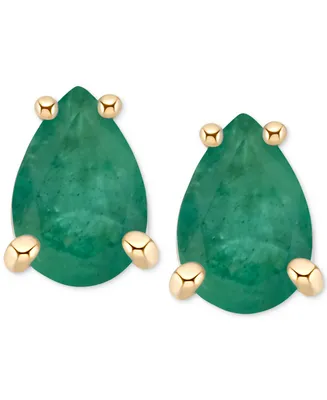 Sapphire Pear-Cut Stud Earrings (1 ct. t.w.) 14k Gold (Also Emerald & Ruby)