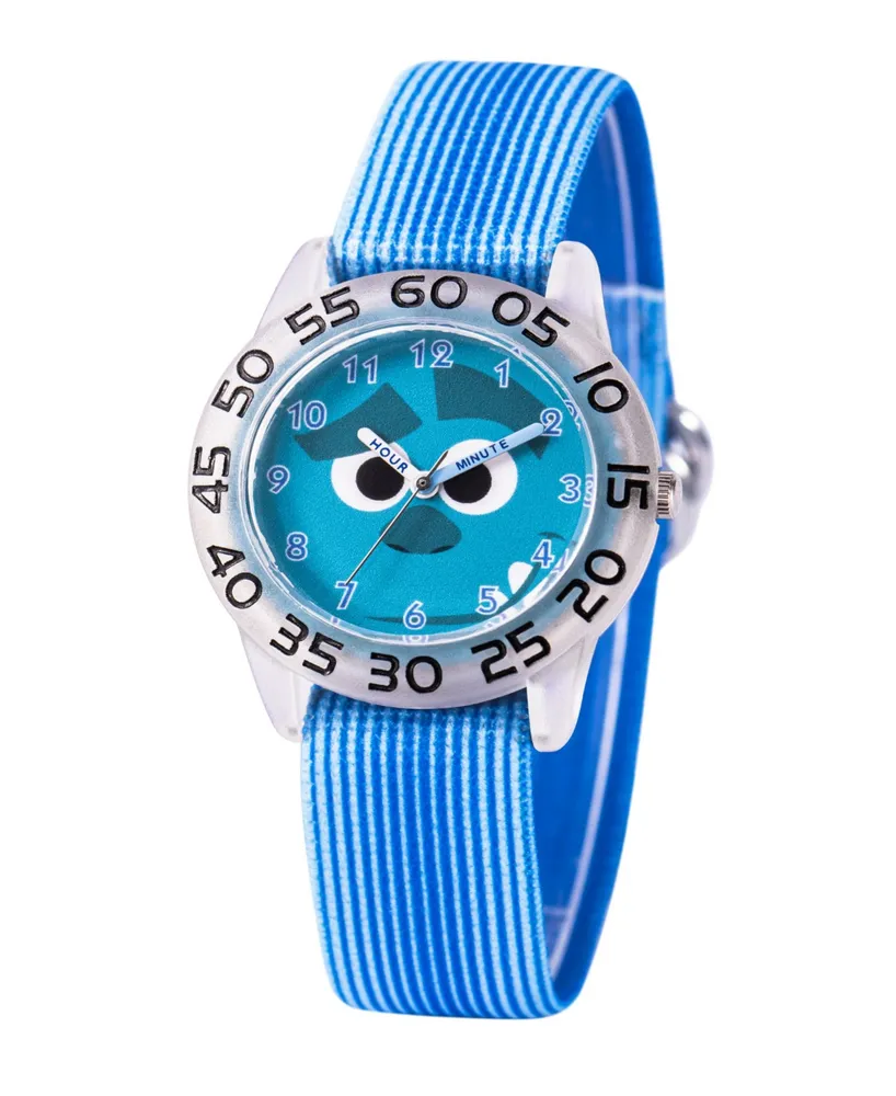 ewatchfactory Boy's Disney Monsters Inc. Blue Nylon Strap Plastic Watch 32mm