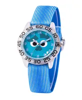 ewatchfactory Boy's Disney Monsters Inc. Blue Nylon Strap Plastic Watch 32mm
