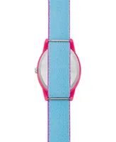 ewatchfactory Girl's Disney Encanto Plastic Purple and Blue Nylon Strap Watch 32mm