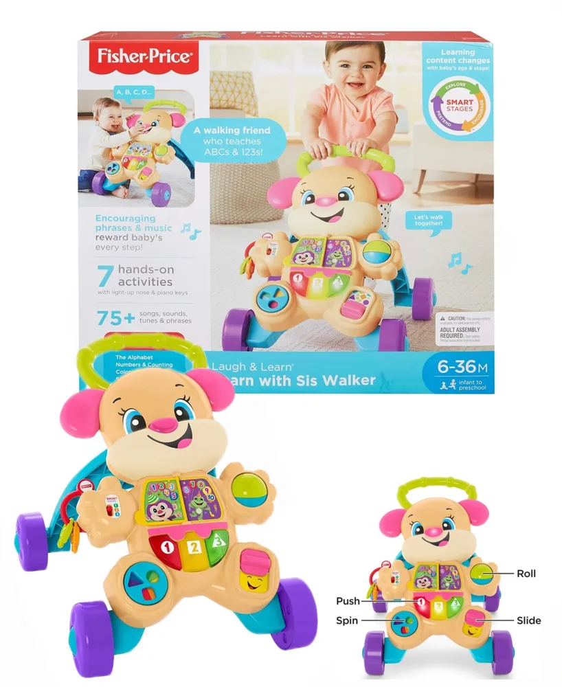 Fisher-Price Laugh & Learn Sis Walker, Baby & Toddler Toy, Activities