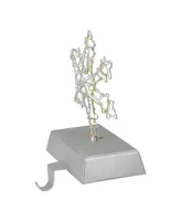 7.5" Led Lighted Wired Snowflake Christmas Stocking Holder - Silver