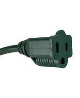 12' 3-Prong Outdoor Commercial Extension Power Cord with Outlet Block - Multi