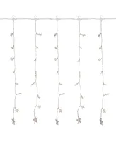 120 Count Led Warm Curtain Christmas Lights with 7.5' Wire