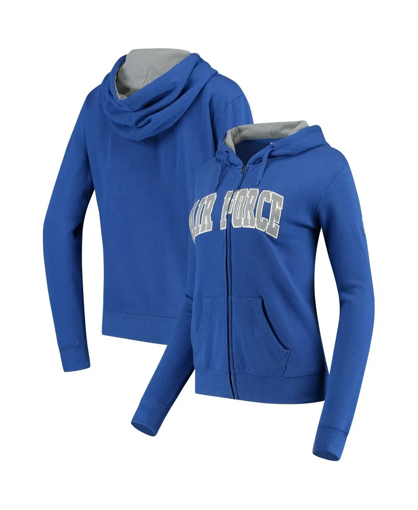 Women's Stadium Athletic Royal Air Force Falcons Arched Name Full-Zip Hoodie