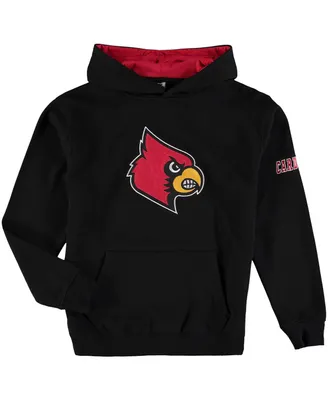 Women's Black Louisville Cardinals Arched Name Full Zip Hoodie