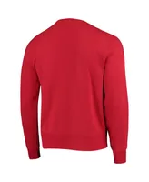 Men's Red Tampa Bay Buccaneers Varsity Arch Headline Fleece Pullover Sweatshirt