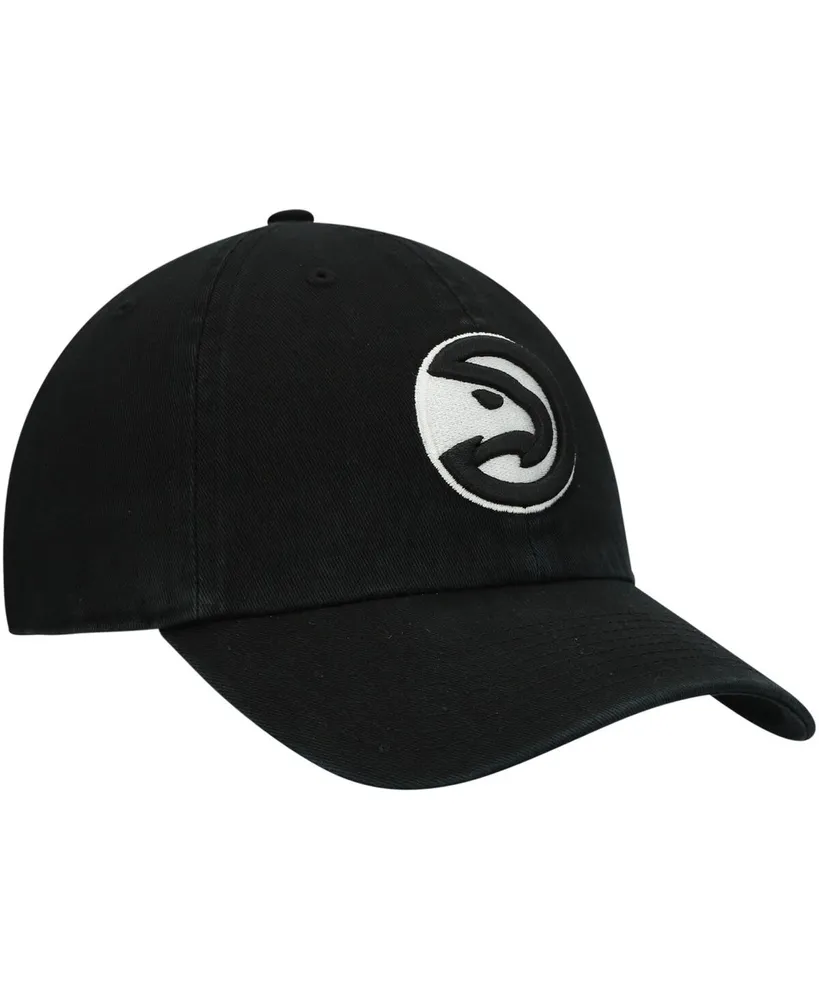 Men's Black Atlanta Hawks Team Clean Up Adjustable Hat