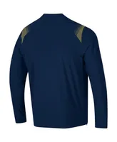 Men's Navy Notre Dame Fighting Irish 2021 Sideline Motivate Quarter-Zip Jacket