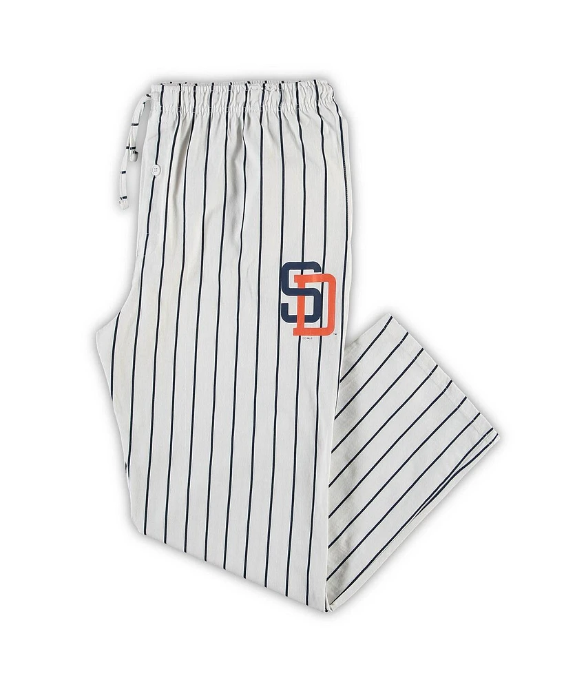Men's White, Navy San Diego Padres Big and Tall Pinstripe Sleep Pants