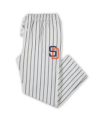 Men's White, Navy San Diego Padres Big and Tall Pinstripe Sleep Pants